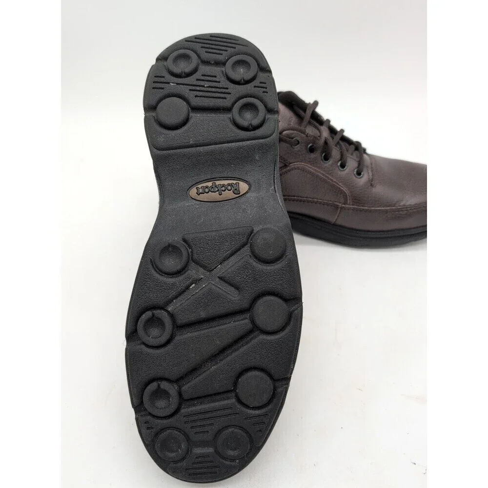 Rockport Eureka K71201 Brown Leather Lace Up Soft Toe Walking Shoes Men's 11 W